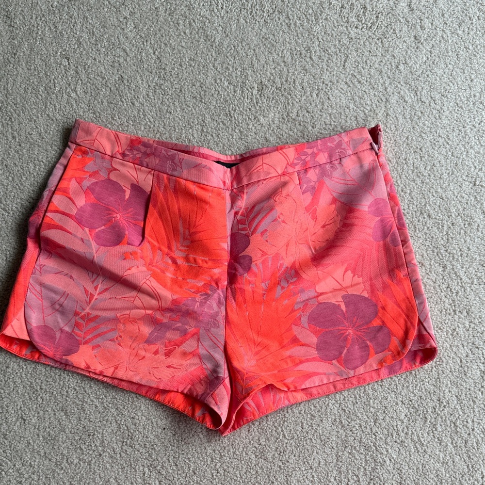 J Crew Collection jacquard floral neon Pink Women's Shorts